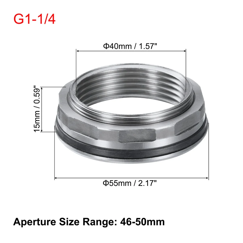 2Pcs Bulkhead Fitting 1-1/4" Female 304 Stainless Steel Water Tank Connector