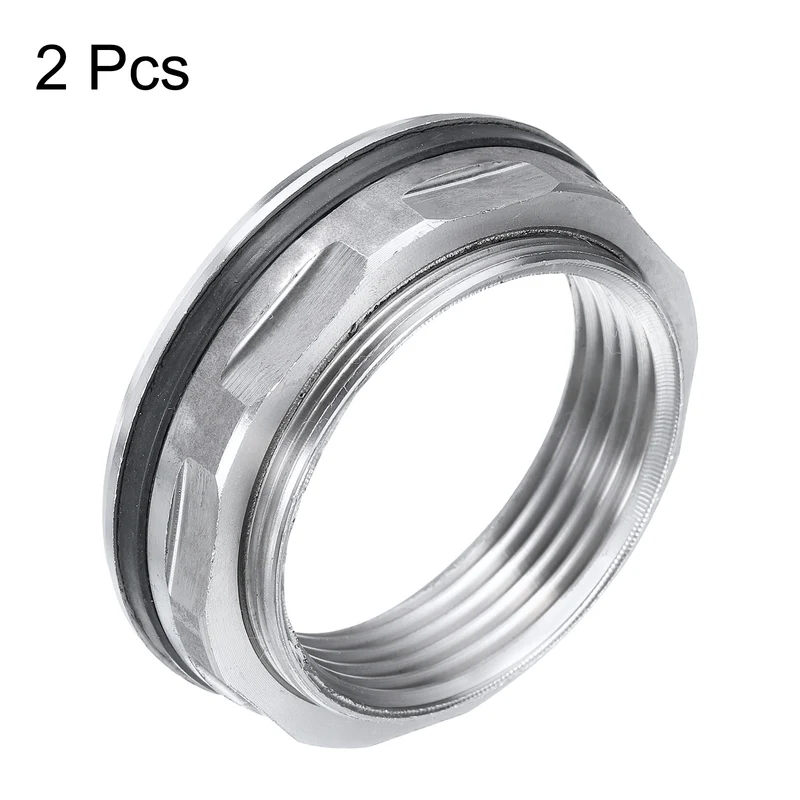 2Pcs Bulkhead Fitting 1-1/4" Female 304 Stainless Steel Water Tank Connector
