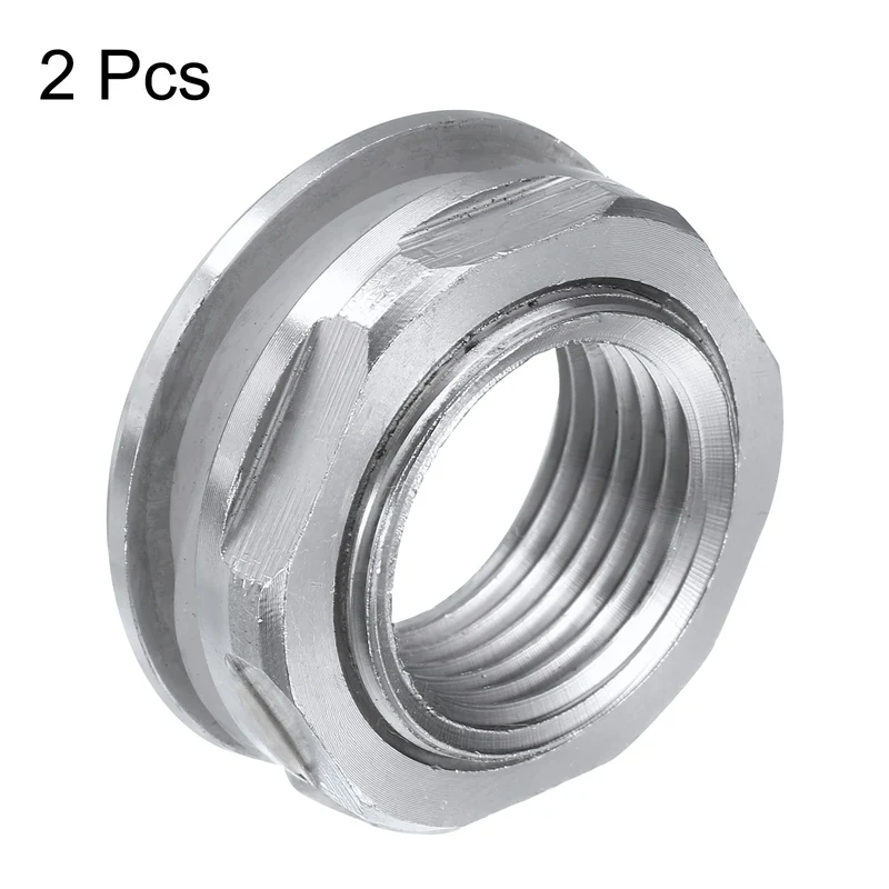 2Pcs Bulkhead Fitting 1/2" Female 304 Stainless Steel Water Tank Connector