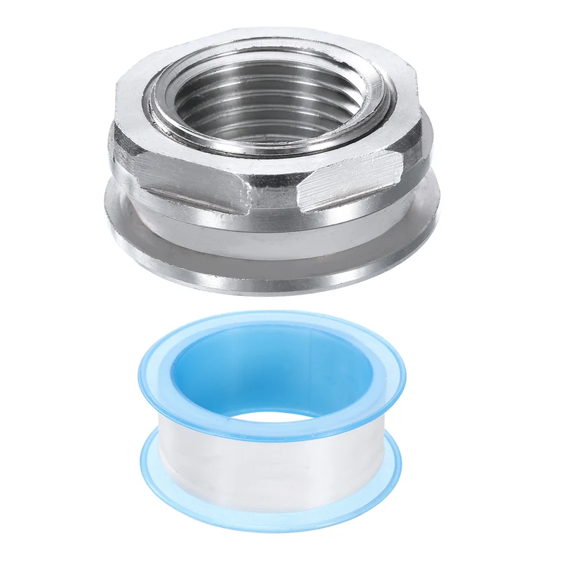 Bulkhead Fitting 1/2" Female 304 Stainless Steel Water Tank Connector