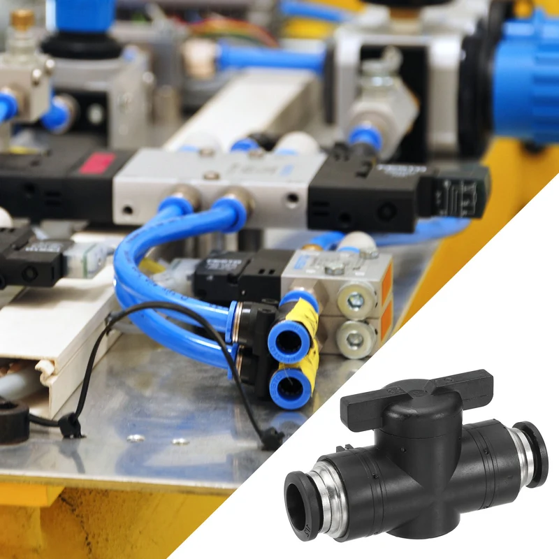 1 Pcs 1/2" Pneumatic Ball Valve, Push to Quick Connect Fittings