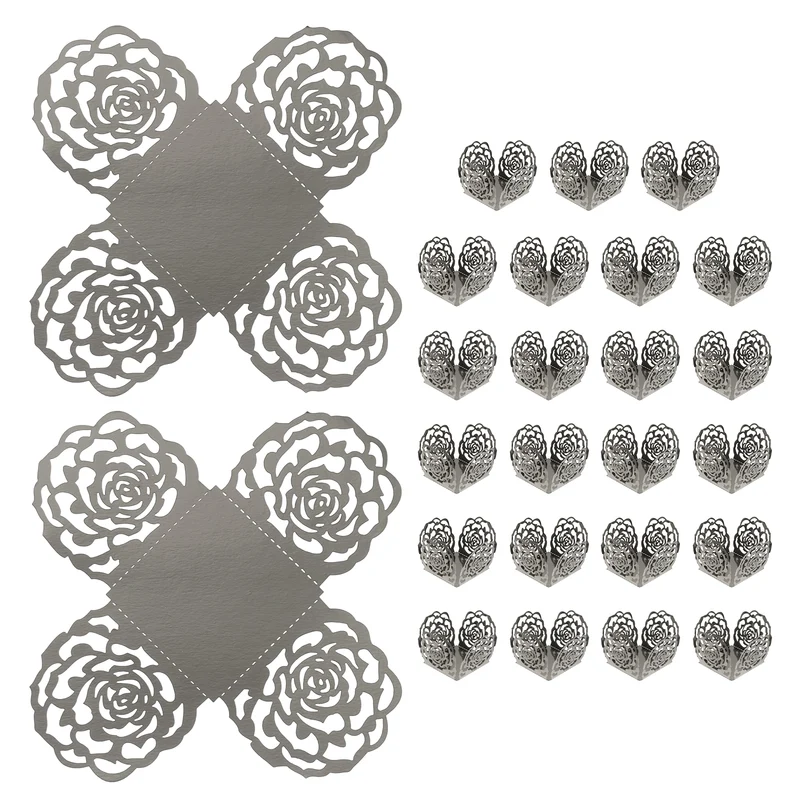 25PCS 4 Inch Truffle Wrappers for Wedding Birthday, Gray
