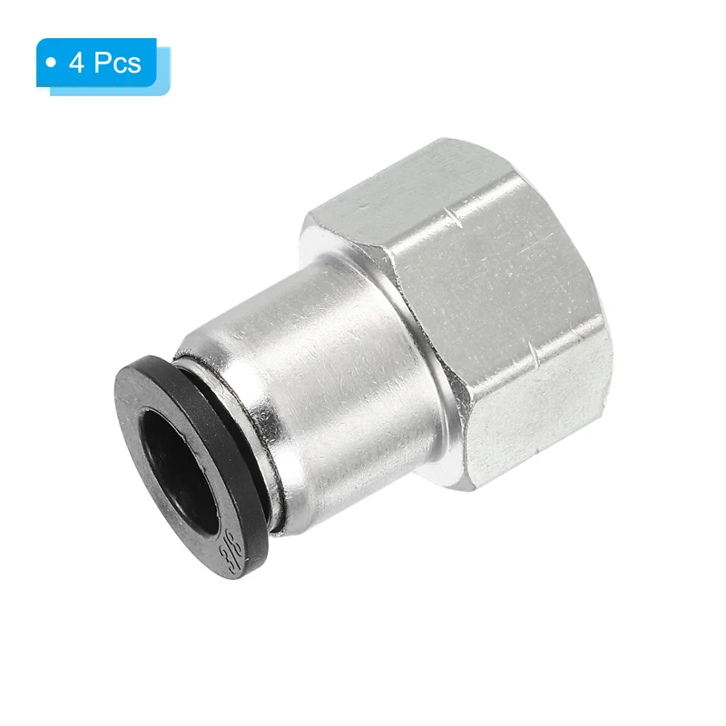 4 Pcs 3/8 Inch OD Tube to 3/8 Inch NPT Female Thread Push to Connect Fittings