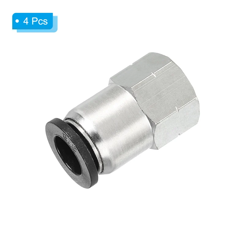 4 Pcs 3/8 Inch OD Tube to 1/4 Inch NPT Female Thread Push to Connect Fittings