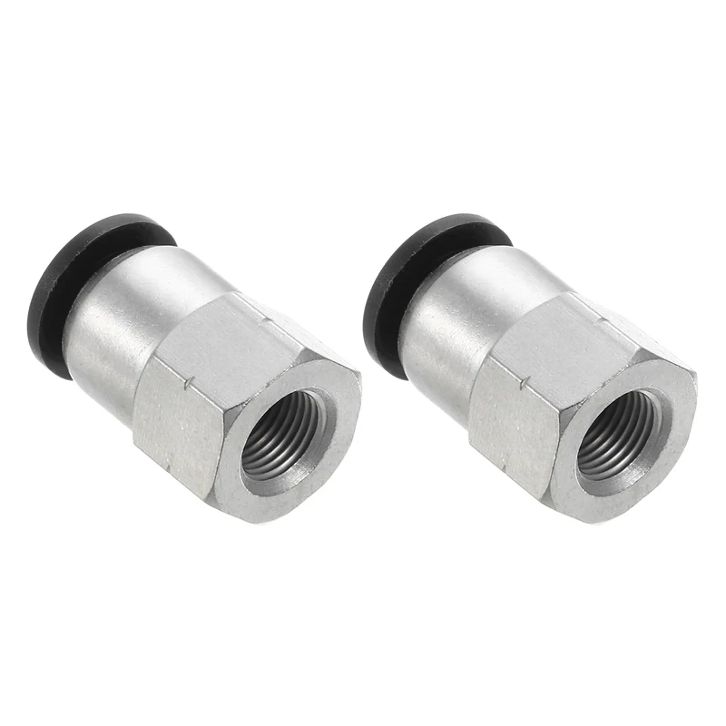 2 Pcs 3/8 Inch OD Tube to 1/8 Inch NPT Female Thread Push to Connect Fittings