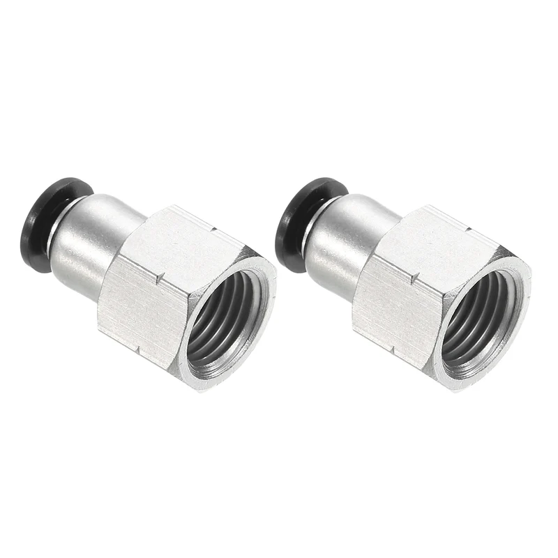 2 Pcs 1/4 Inch OD Tube to 1/4 Inch NPT Female Thread Push to Connect Fittings