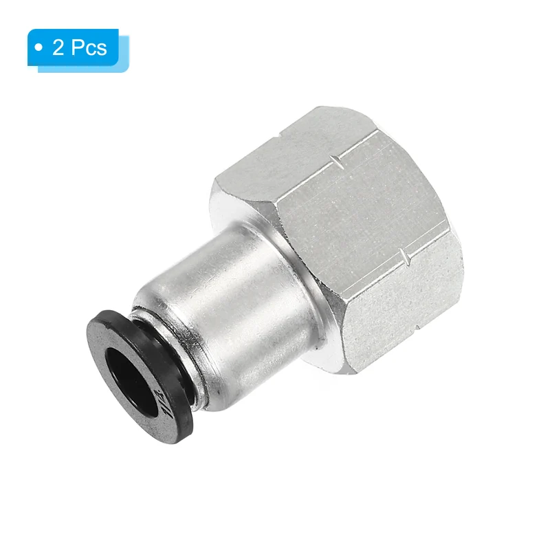 2 Pcs 1/4 Inch OD Tube to 1/4 Inch NPT Female Thread Push to Connect Fittings