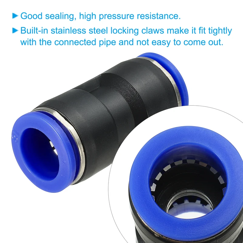 16 x 14mm Push to Connect Fitting Quick Release Pneumatic Connectors 5Pcs
