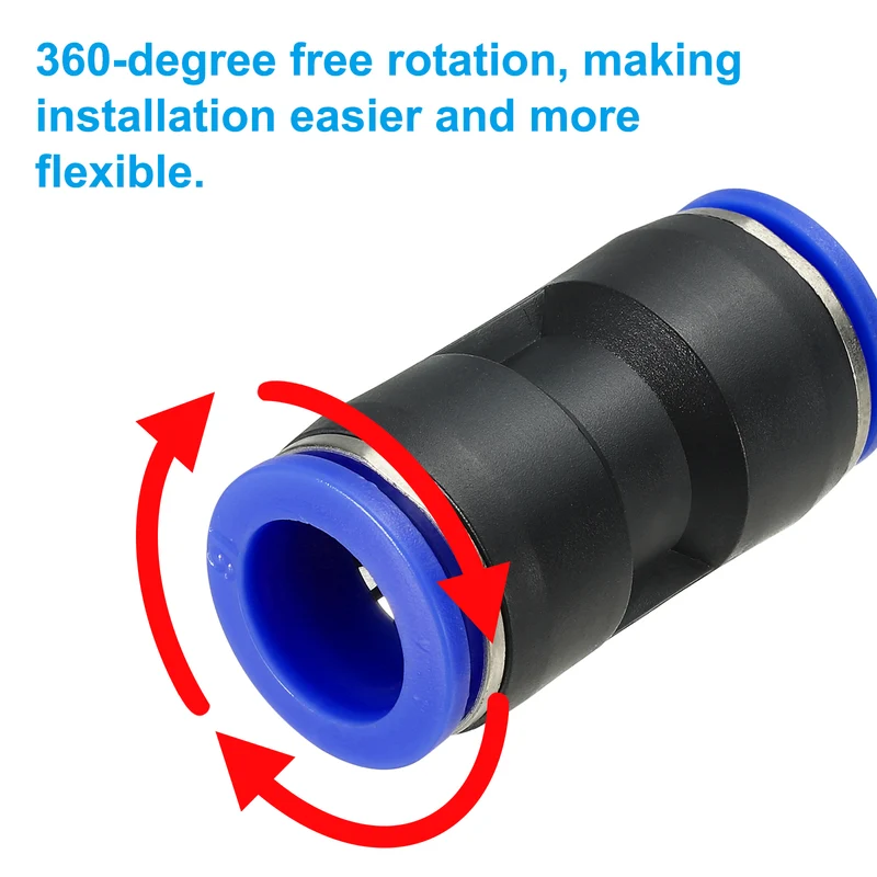 16 x 14mm Push to Connect Fitting Quick Release Pneumatic Connectors 5Pcs