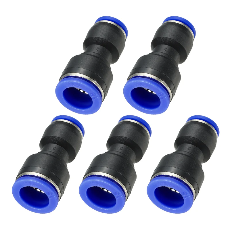 16 x 12mm Push to Connect Fitting Quick Release Pneumatic Connectors 5Pcs