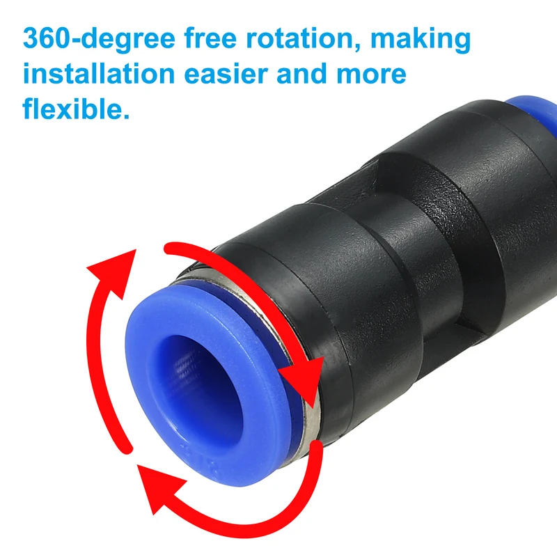3/8 x 5/16" Push to Connect Fitting Quick Release Pneumatic Connectors 10Pcs