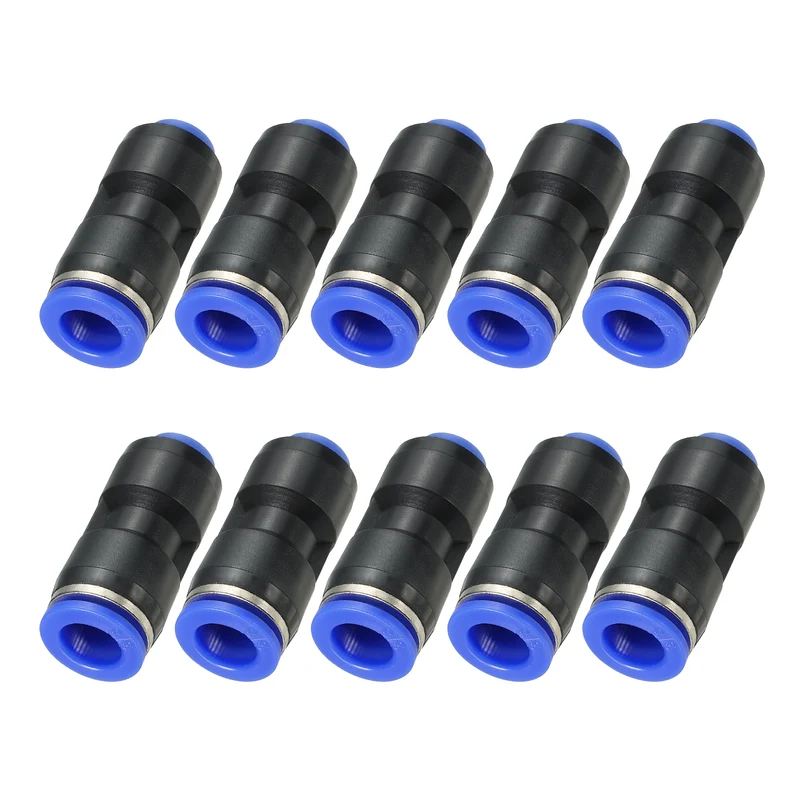 3/8 x 3/16" Push to Connect Fitting Quick Release Pneumatic Connectors 10Pcs