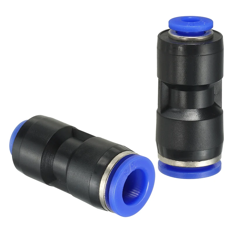 3/8 x 3/16" Push to Connect Fitting Quick Release Pneumatic Connectors 10Pcs