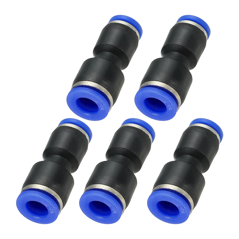 1/4 x 1/8" Push to Connect Fitting Quick Release Pneumatic Connectors 5Pcs