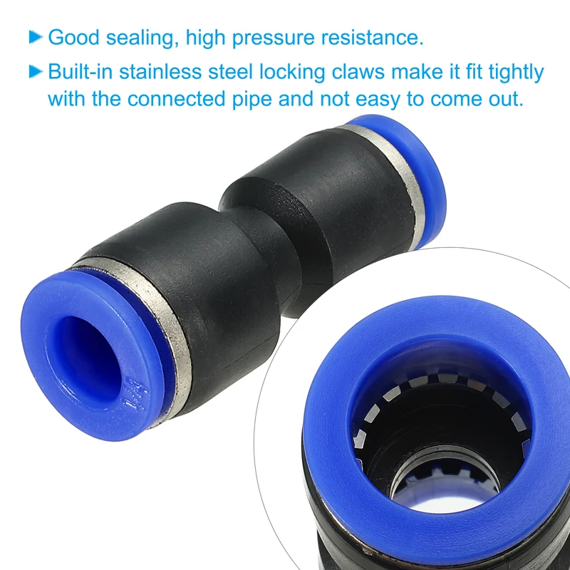 1/4 x 1/8" Push to Connect Fitting Quick Release Pneumatic Connectors 5Pcs