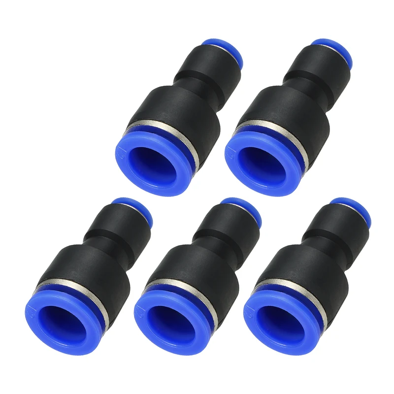 1/2 x 1/4" Push to Connect Fitting Quick Release Pneumatic Connectors 5Pcs