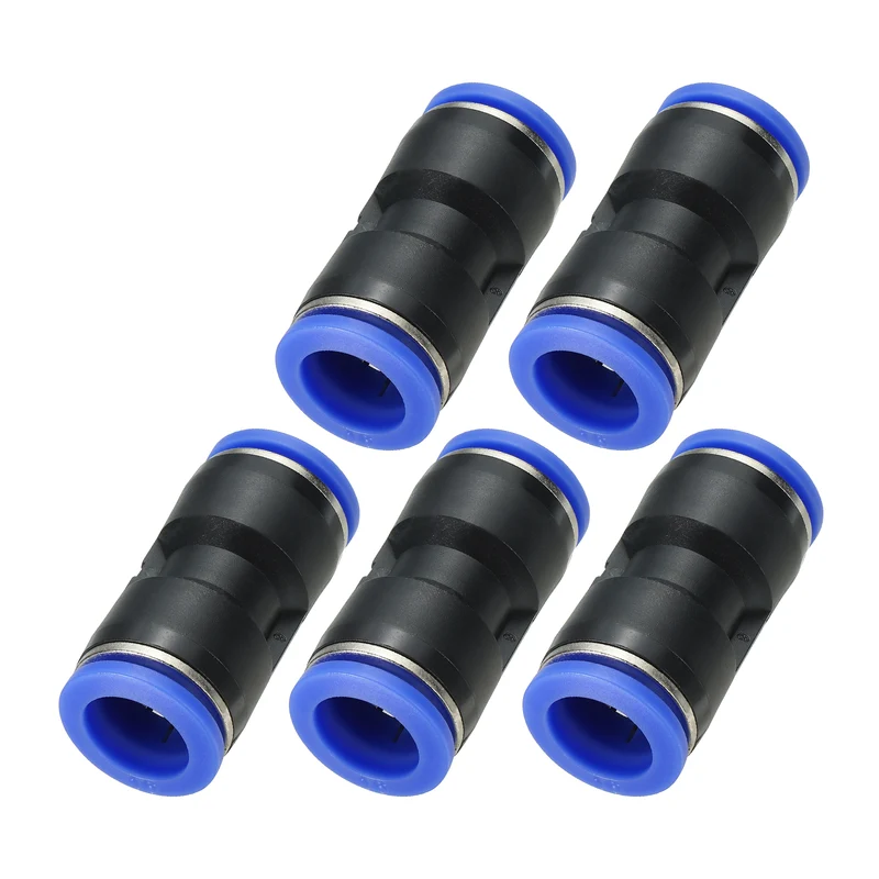 16mm Push to Connect Fitting Quick Release Pneumatic Connectors 5Pcs