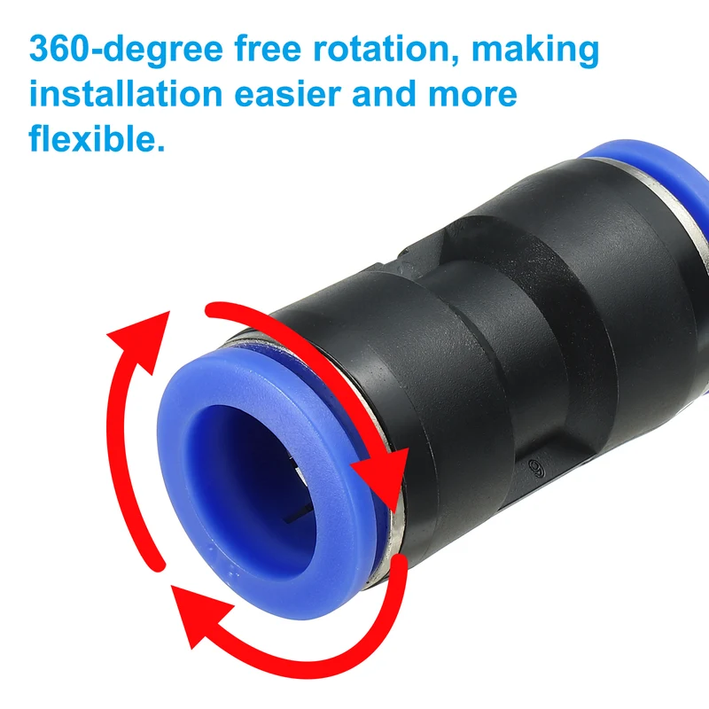 16mm Push to Connect Fitting Quick Release Pneumatic Connectors 5Pcs