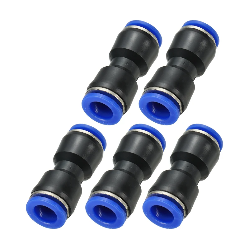 10mm Push to Connect Fitting Quick Release Pneumatic Connectors 5Pcs