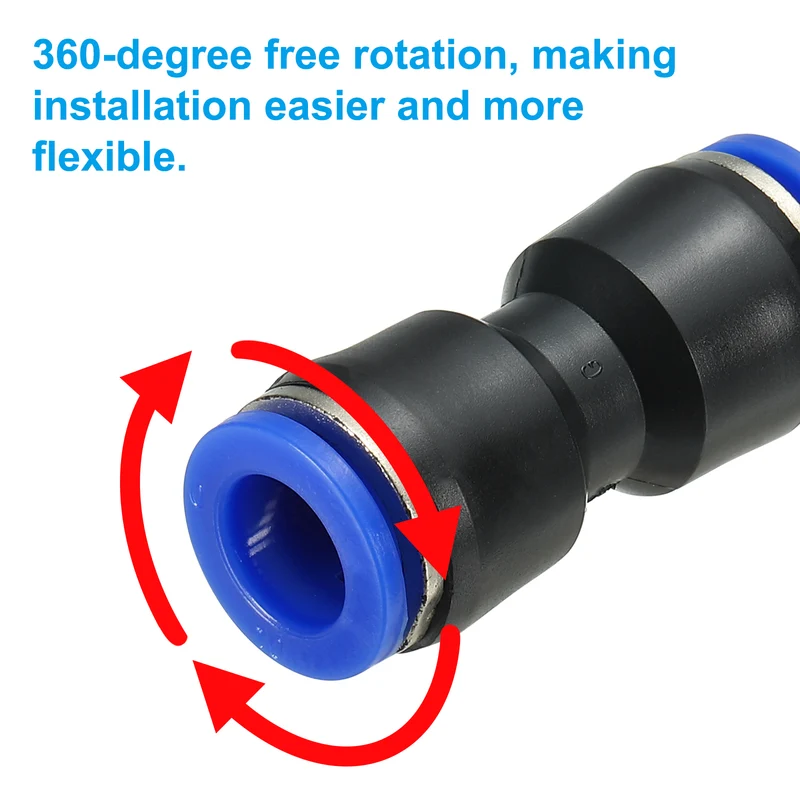 10mm Push to Connect Fitting Quick Release Pneumatic Connectors 5Pcs
