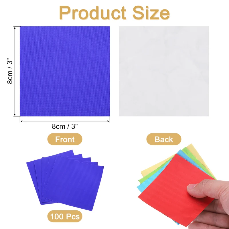100pcs Royalblue Foil Candy Chocolate Wrappers, 3x3" Checkered Wrapping Paper