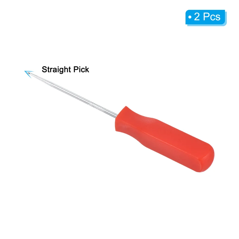 2pcs O-Ring Straight Pick 142mm Seal Gasket Precision Puller Remover Tool, Red