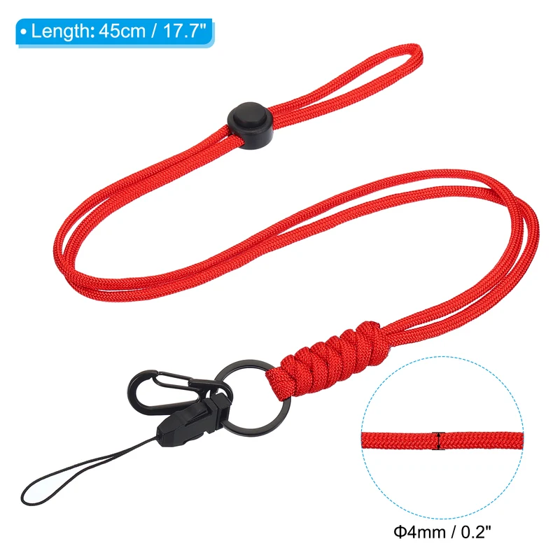 Neck Lanyard with Hook, Badge Lanyards Adjustable Long Strap ID Card Holder Keychains for Badge Holders