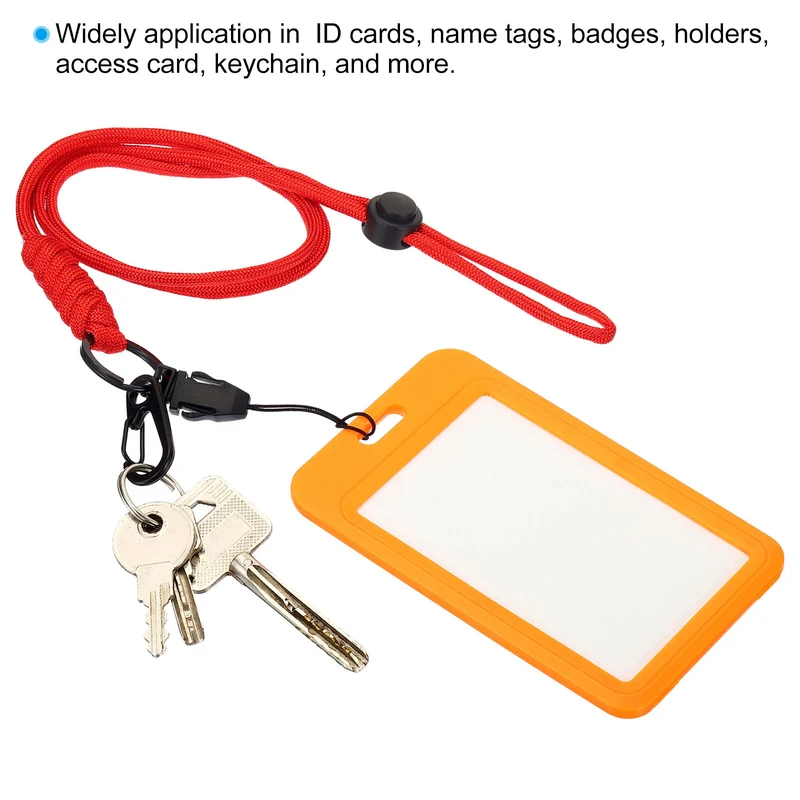 Neck Lanyard with Hook, Badge Lanyards Adjustable Long Strap ID Card Holder Keychains for Badge Holders