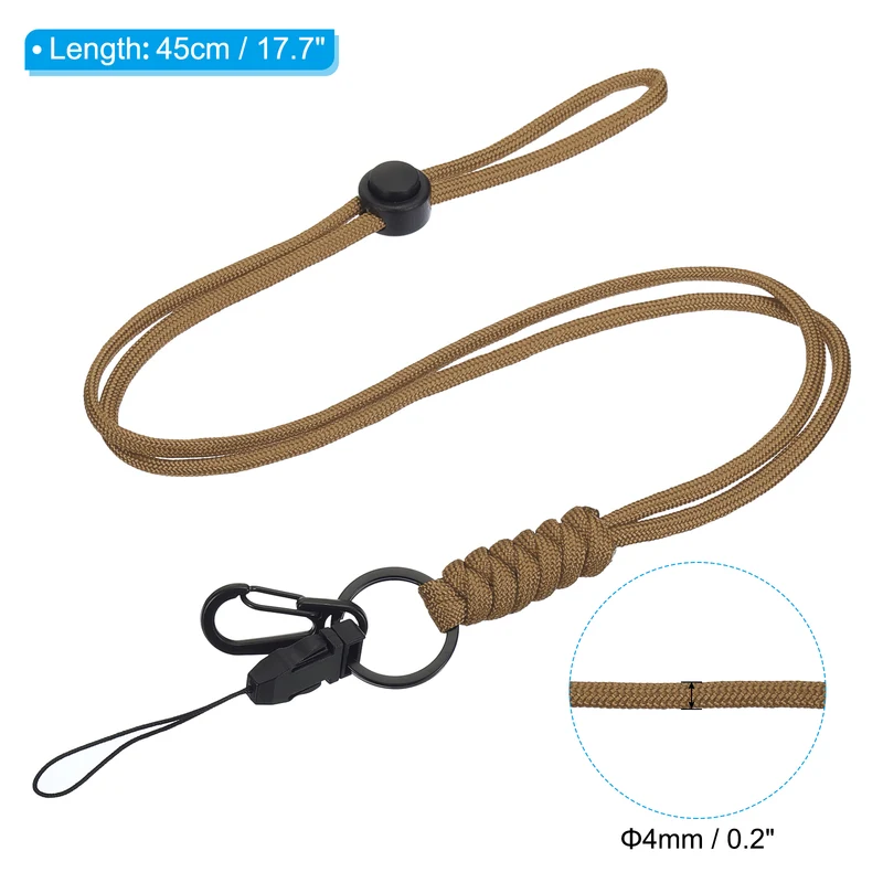 Neck Lanyard with Hook, Badge Lanyards Adjustable Long Strap ID Card Holder Keychains for Badge Holders
