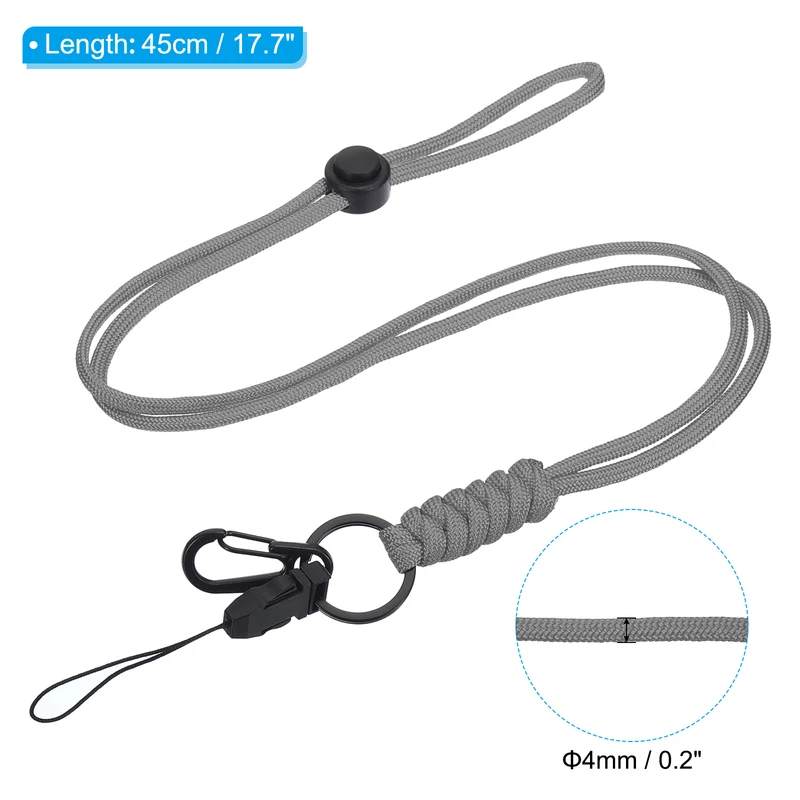 Neck Lanyard with Hook, Badge Lanyards Adjustable Long Strap ID Card Holder Keychains for Badge Holders