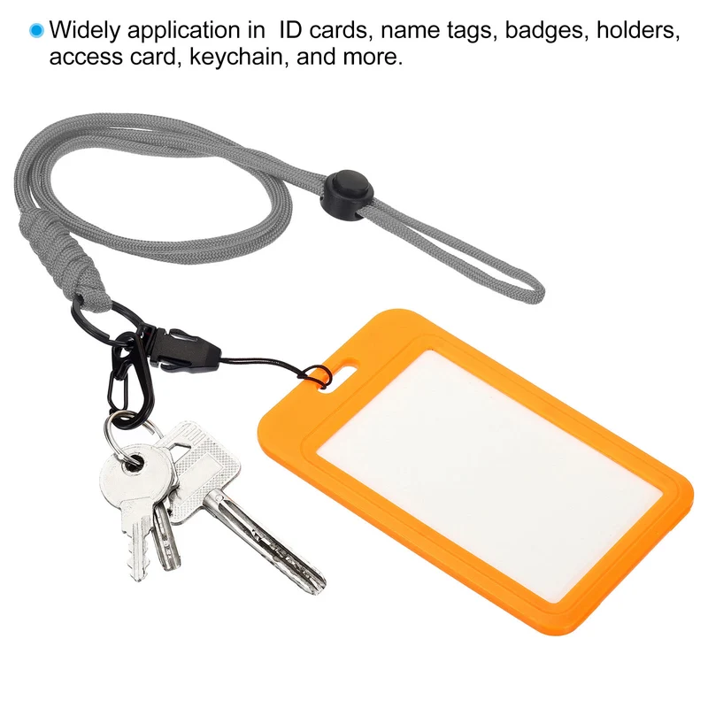 Neck Lanyard with Hook, Badge Lanyards Adjustable Long Strap ID Card Holder Keychains for Badge Holders
