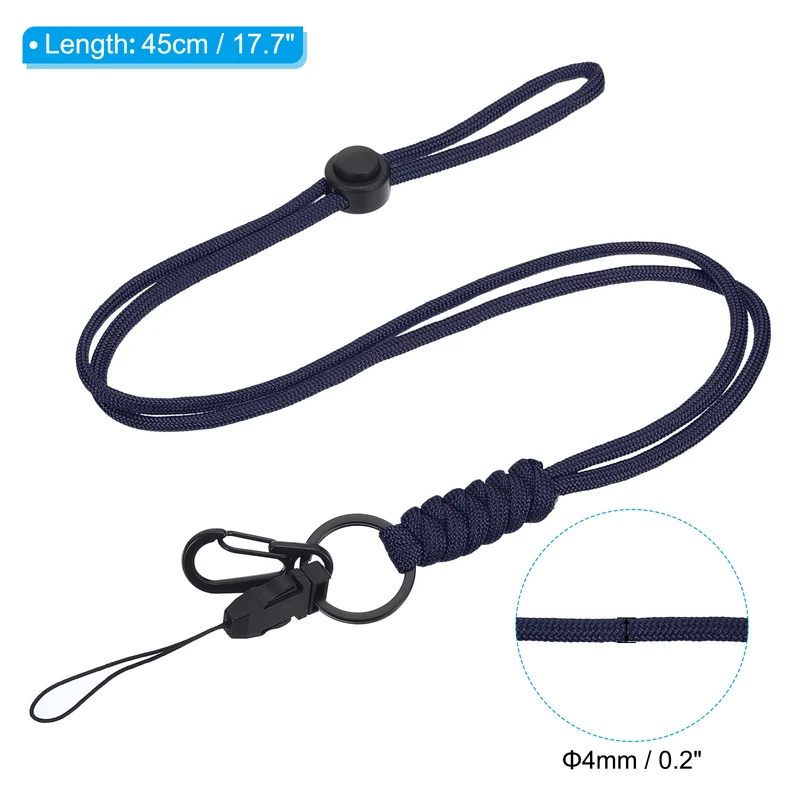 Neck Lanyard with Hook, Badge Lanyards Adjustable Long Strap ID Card Holder Keychains for Badge Holders