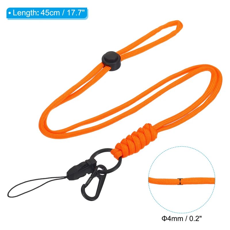 Neck Lanyard with Hook, Badge Lanyards Adjustable Long Strap ID Card Holder Keychains for Badge Holders