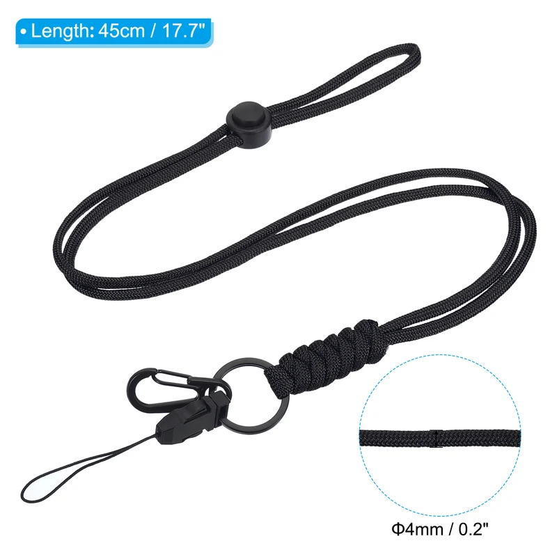 Neck Lanyard with Hook, Badge Lanyards Adjustable Long Strap ID Card Holder Keychains for Badge Holders