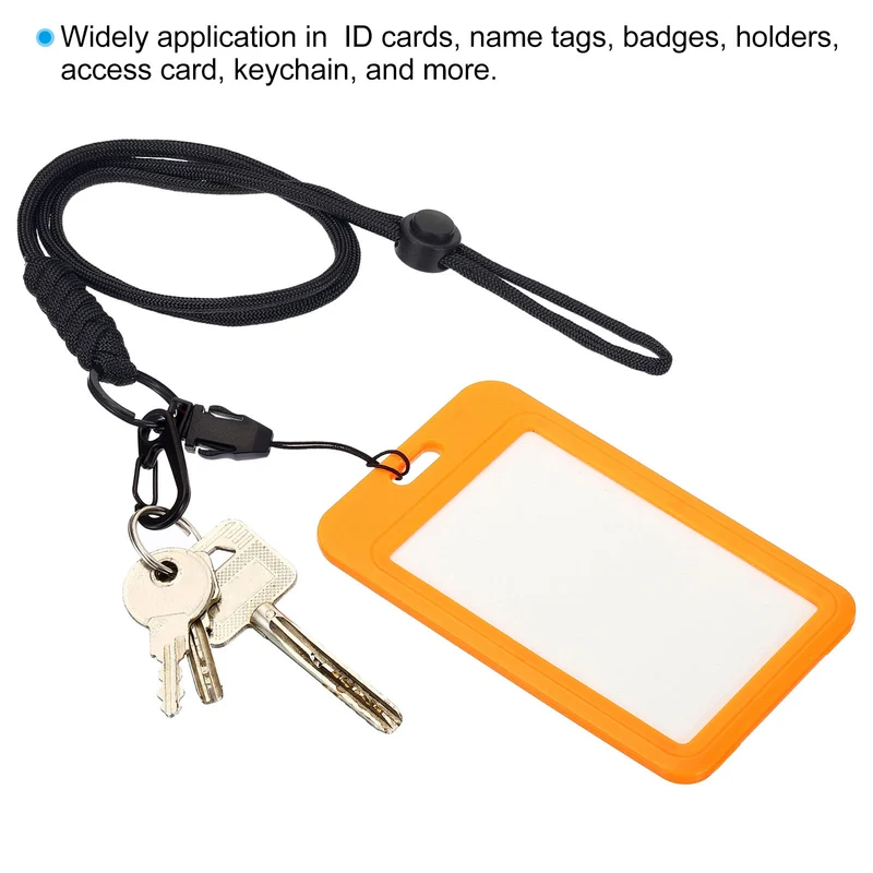 Neck Lanyard with Hook, Badge Lanyards Adjustable Long Strap ID Card Holder Keychains for Badge Holders