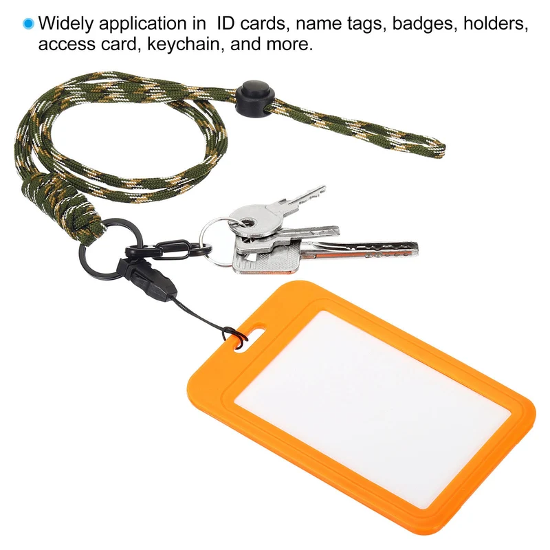 Neck Lanyard with Hook, Badge Lanyards Adjustable Long Strap ID Card Holder Keychains for Badge Holders