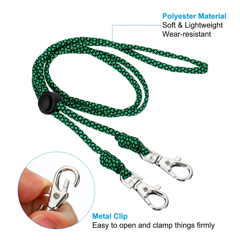 Neck Lanyard with Hook, Badge Lanyards Adjustable Long Strap ID Card Holder Keychains for Badge Holders