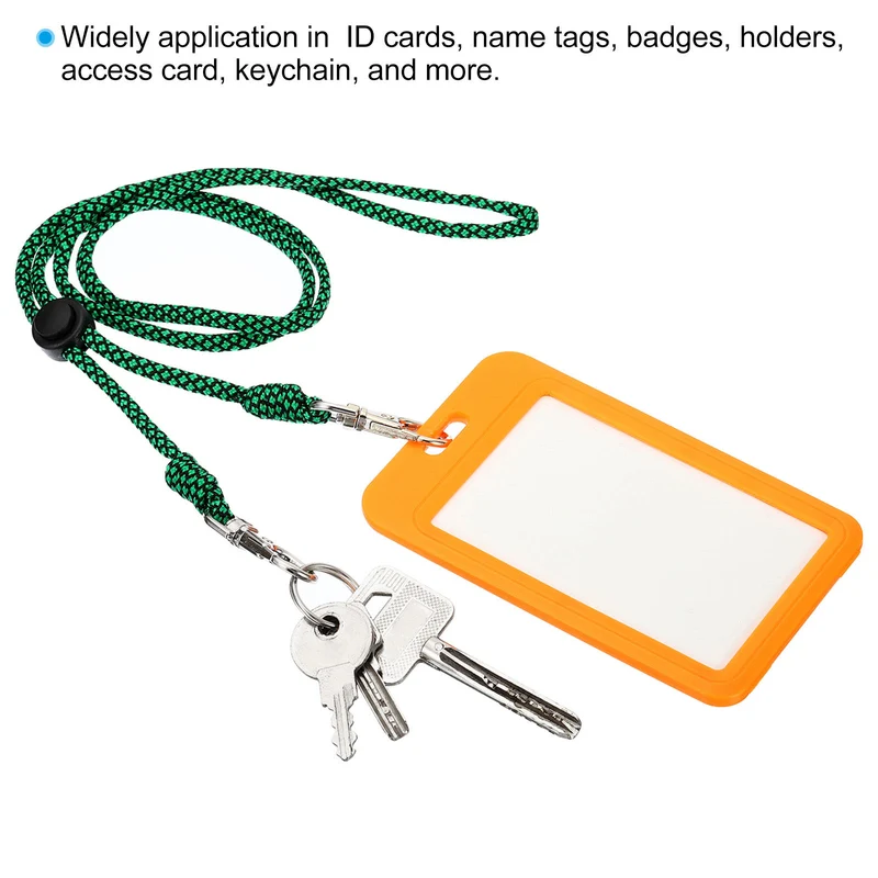 Neck Lanyard with Hook, Badge Lanyards Adjustable Long Strap ID Card Holder Keychains for Badge Holders