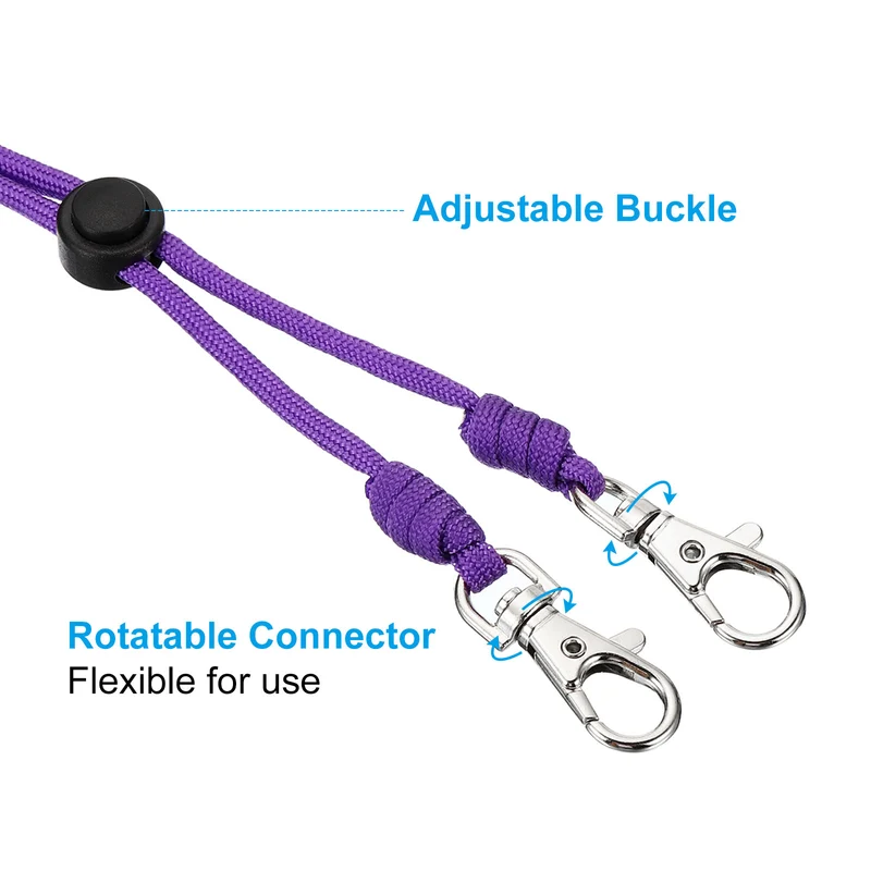 Neck Lanyard with Hook, Badge Lanyards Adjustable Long Strap ID Card Holder Keychains for Badge Holders