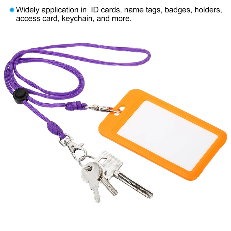 Neck Lanyard with Hook, Badge Lanyards Adjustable Long Strap ID Card Holder Keychains for Badge Holders