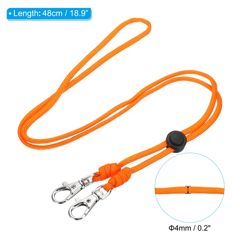 Neck Lanyard with Hook, Badge Lanyards Adjustable Long Strap ID Card Holder Keychains for Badge Holders