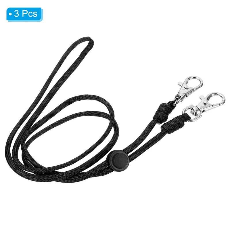 Neck Lanyard with Hook, Badge Lanyards Adjustable Long Strap ID Card Holder Keychains for Badge Holders
