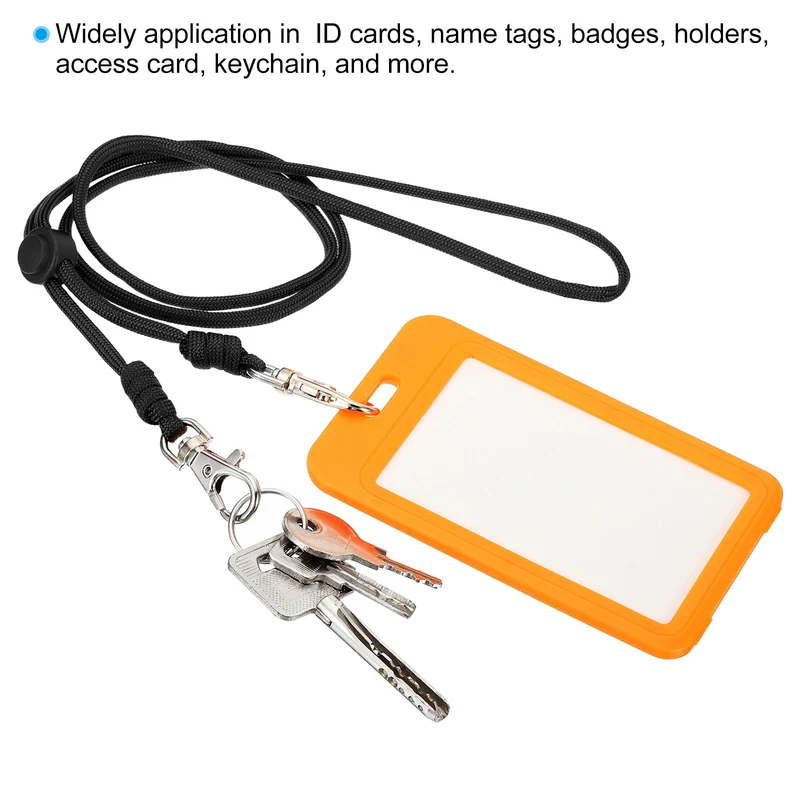 Neck Lanyard with Hook, Badge Lanyards Adjustable Long Strap ID Card Holder Keychains for Badge Holders