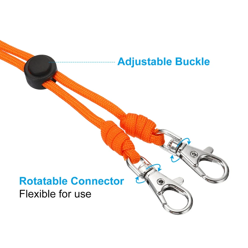 Neck Lanyard with Hook, Badge Lanyards Adjustable Long Strap ID Card Holder Keychains for Badge Holders