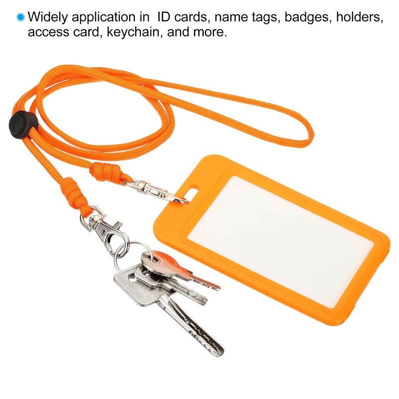 Neck Lanyard with Hook, Badge Lanyards Adjustable Long Strap ID Card Holder Keychains for Badge Holders