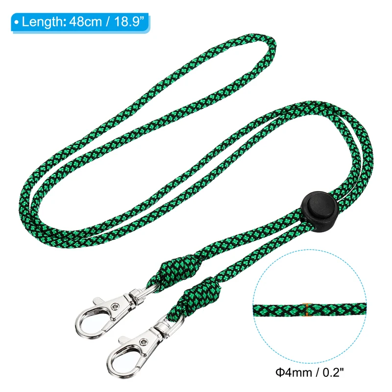 Neck Lanyard with Hook, Badge Lanyards Adjustable Long Strap ID Card Holder Keychains for Badge Holders