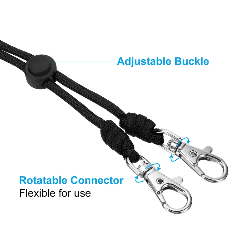Neck Lanyard with Hook, Badge Lanyards Adjustable Long Strap ID Card Holder Keychains for Badge Holders