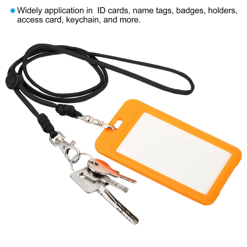 Neck Lanyard with Hook, Badge Lanyards Adjustable Long Strap ID Card Holder Keychains for Badge Holders