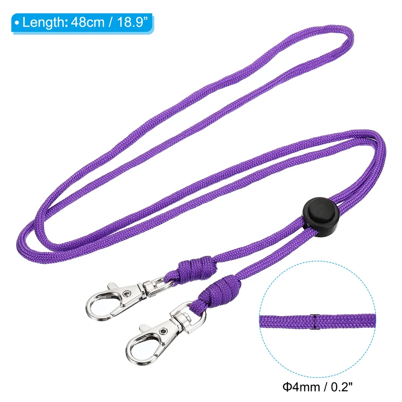 Neck Lanyard with Hook, Badge Lanyards Adjustable Long Strap ID Card Holder Keychains for Badge Holders
