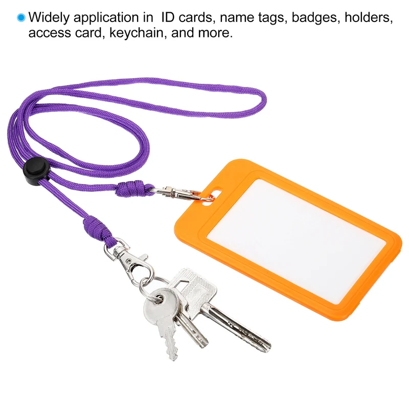 Neck Lanyard with Hook, Badge Lanyards Adjustable Long Strap ID Card Holder Keychains for Badge Holders